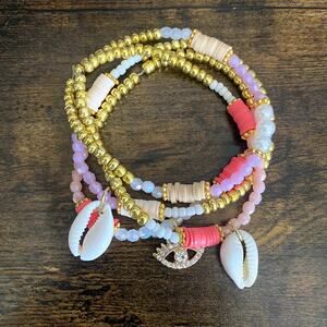 Summer vibes charm bracelet set